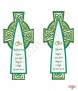 Celtic Cross Green Wedding Candles (Ivory) - Click to Zoom