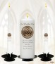 Celtic Sheild Gold Wedding Candles (White) - Click to Zoom