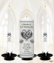 Celtic Heart Wedding Candles (White) - Click to Zoom