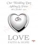 Heart & Rings Silver Wedding Candles (White) - Click to Zoom