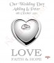Heart & Rings Silver Wedding Candles (White) - Click to Zoom