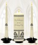 Trinity Knot Silver Wedding Candles (Ivory) - Click to Zoom