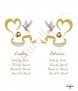 Two Hearts & Doves Gold Wedding Candles (White) - Click to Zoom