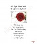 Red Rose Silver Wedding Remembrance Candle (White) - Click to Zoom