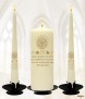 Claddagh Gold Wedding Candles (Ivory) - Click to Zoom