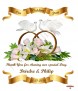 Wedding Bouquet Gold Wedding Favour (Ivory) - Click to Zoom
