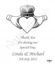 Claddagh Heart Silver Wedding Favour (Ivory) - Click to Zoom