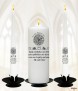 Claddagh Silver Wedding Candles (White) - Click to Zoom