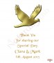 Love & Dove Gold Wedding Favour (Ivory) - Click to Zoom