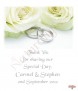 Rose & Silver Rings Wedding Favour (Ivory) - Click to Zoom