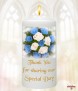 Rose Bouquet Blue Gold Wedding Favour (White) - Click to Zoom