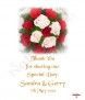 Red Rose Bouquet Gold Wedding Favour (Ivory) - Click to Zoom