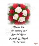 Red Rose Bouquet Silver Wedding Favour (White) - Click to Zoom