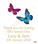 Pink & Blue Butterflies Gold Wedding Favour (Ivory) - Click to Zoom