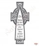 Celtic Cross Navy & Silver Wedding Favour (White/Navy Trim) - Click to Zoom