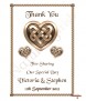 Celtic Heart Gold Wedding Favour (White) - Click to Zoom
