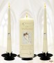 Ring Heart Silhourette Gold Wedding Candles (Ivory) - Click to Zoom
