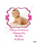 Scroll Pink Photo Christening Favour (White) - Click to Zoom