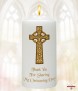Holy Cross Gold Christening Favour (White) - Click to Zoom