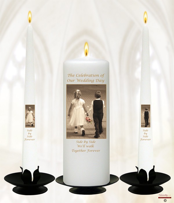 Young Love Gold Wedding Candles