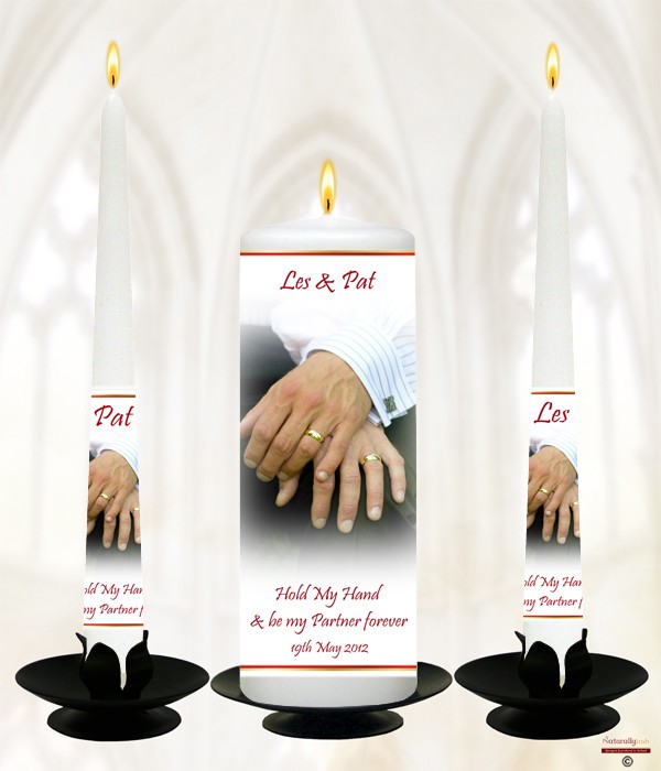 Hold My Hand Civil Partnership Candles