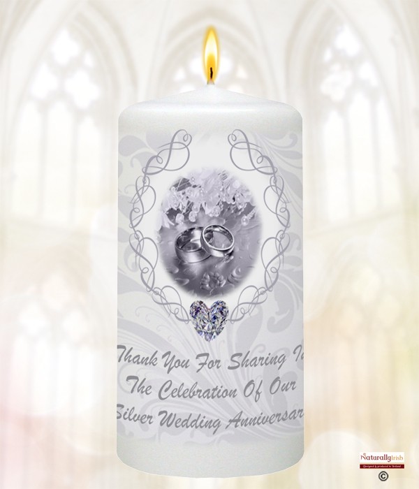 25th Wedding Anniversary Favour - Love Heart Gem