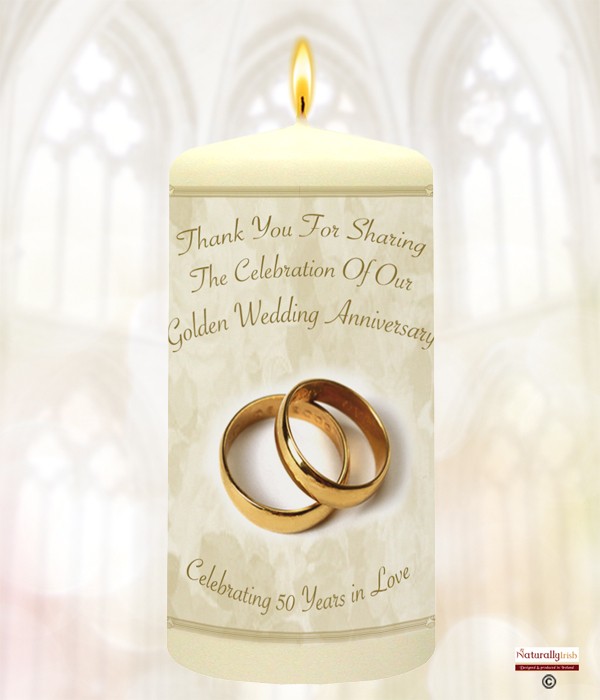 50th Wedding Anniversary Favour - Gold Rings
