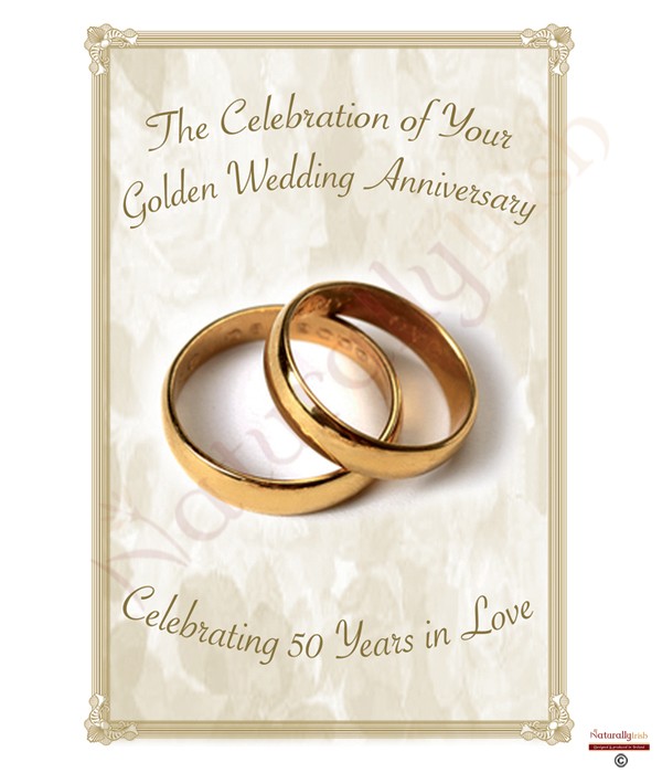 Rings Happy Golden Wedding Anniversary Candles » Naturally 