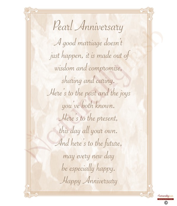 Champagne Glasses Happy Pearl Wedding Anniversary Candles