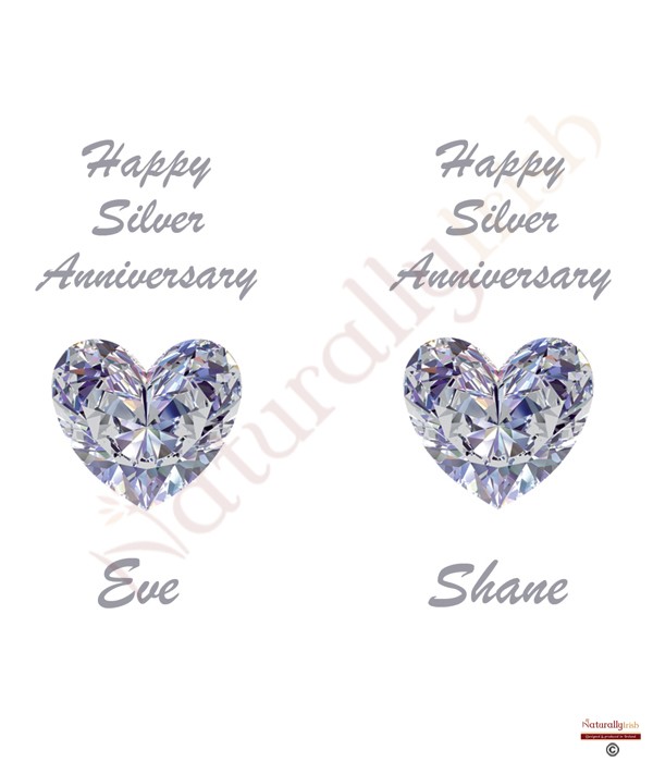 ... Heart Gem Happy Silver Wedding Anniversary CandlesNaturally Irish