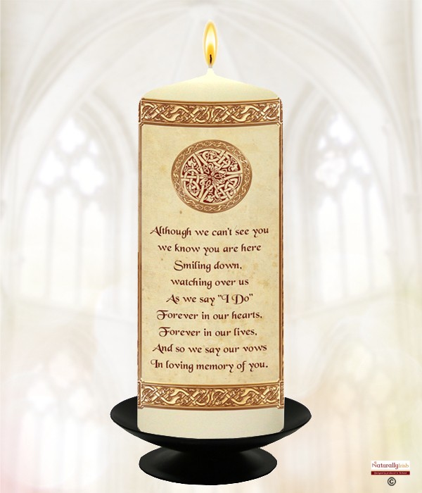 Celtic Gold Wedding Remembrance Candle