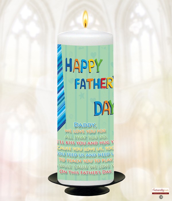 Blue Striped Tie Candle