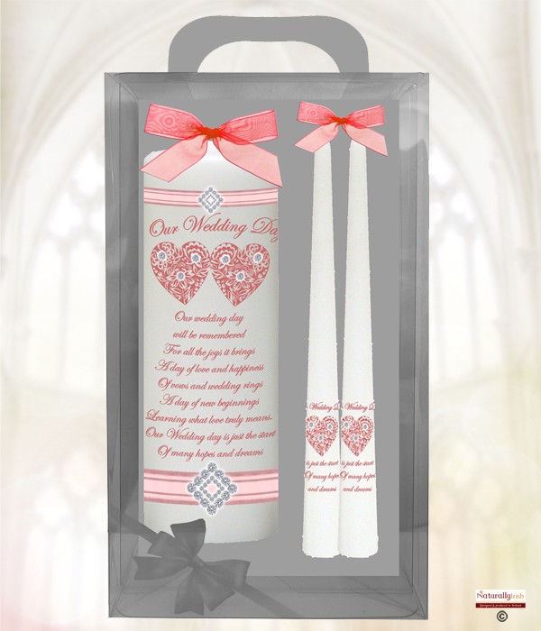 Ribbons & Diamonds Dusty Pink Wedding Boxed Set (Ivory/White)