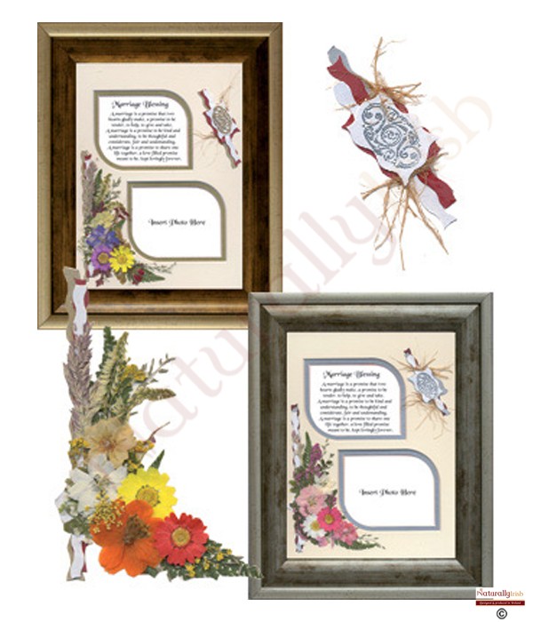 Marriage Blessing, Flowers & Verse & Photo Forever Frame