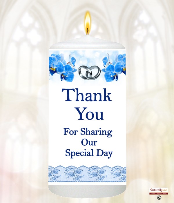 Blue Orchids & Silver Rings Purple Favour