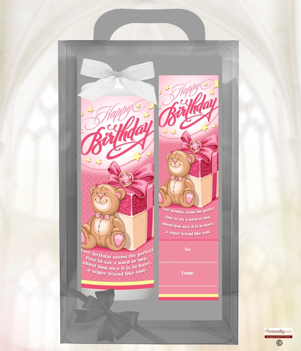 Teddy & Present Birthday Candle