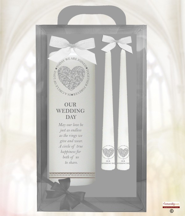 Circle of Love Silver Wedding Candles
