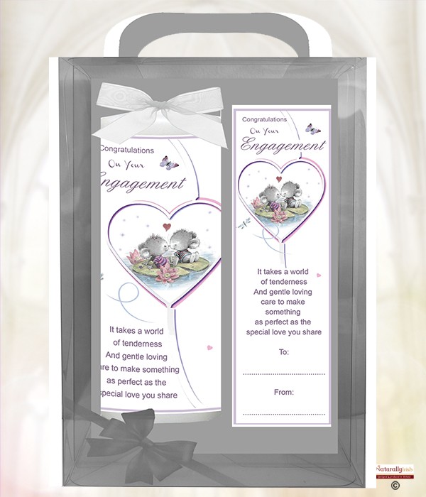 Engagement Kissing Mice 6inch White Candle