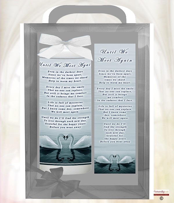 Remembrance Journey - Swans - 6inch White Candle