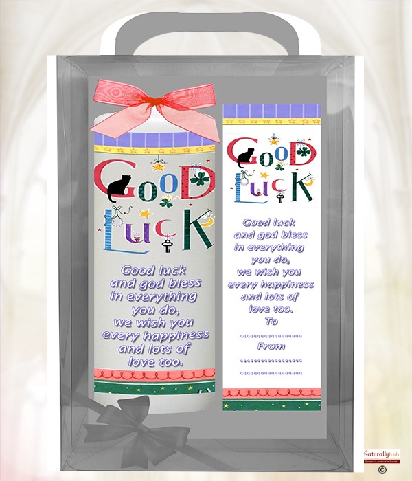 Good Luck - Charms - 6inch White Candle