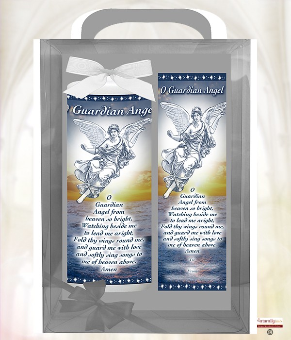 Angel - O'Guardian Angel 6inch White Candle