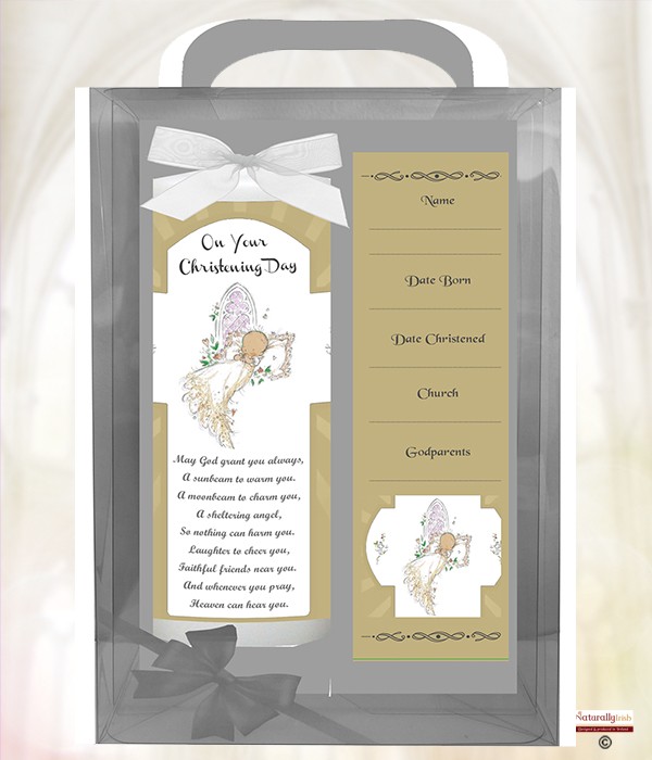 Church Window Gold 6inch Christening Candle