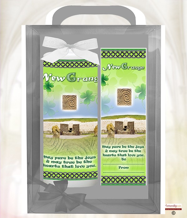 Irish Destinations - NewGrange - 6inch White Candle