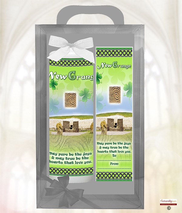 Irish Destinations - NewGrange - 9inch White Candle