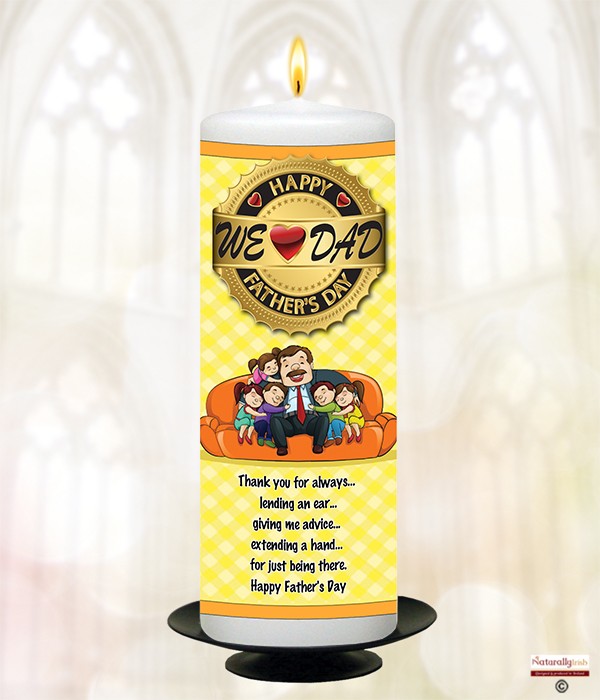 Dads Family Hug Candle
