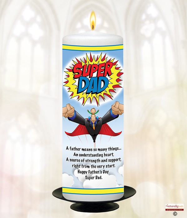 Super Dad Badge Candle