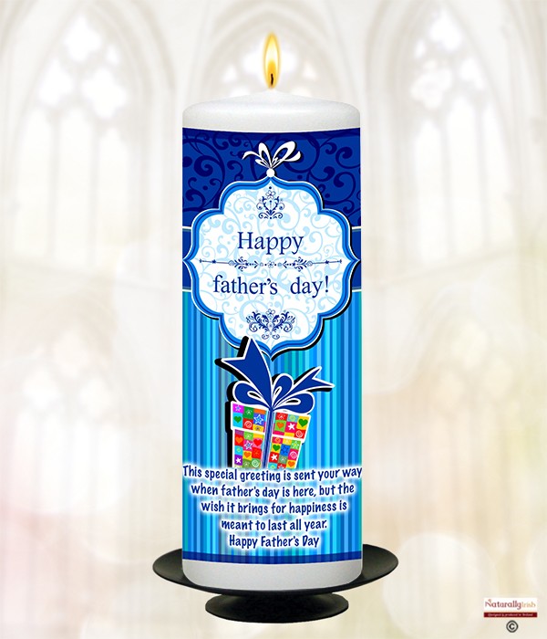 Present & Blue Bow Candle