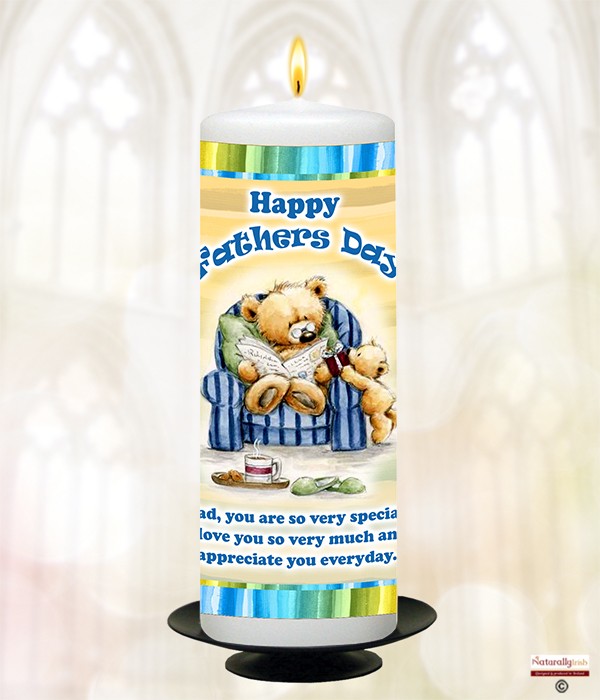 Daddy Bear in Chair Candle