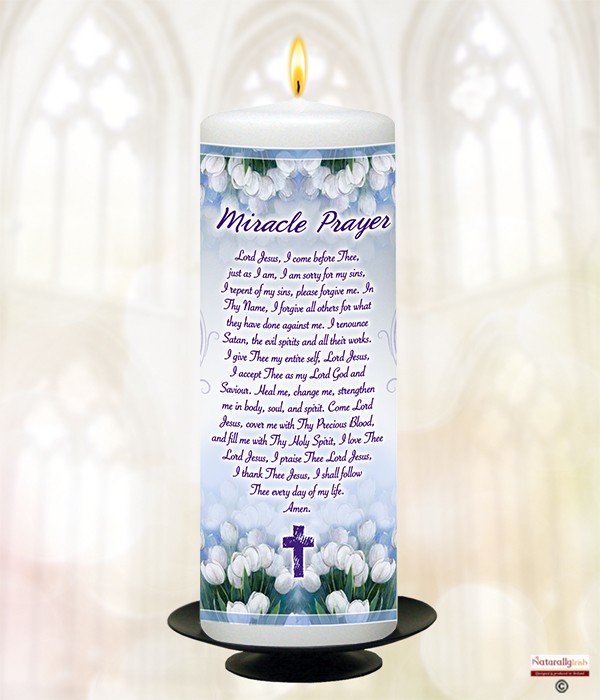 Naturally Irish Inspiration Flowers Miracle Prayer 9inch White