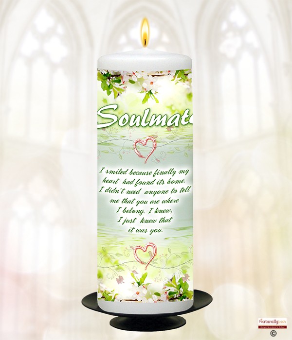 Friend Flowers - Soulmate - 9inch White Candle